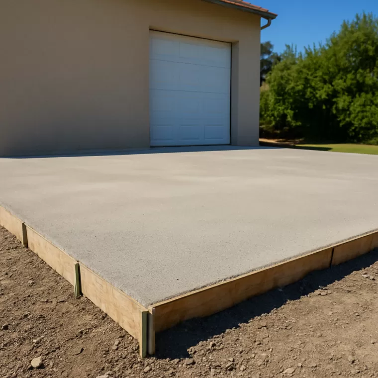 Création de dalle béton