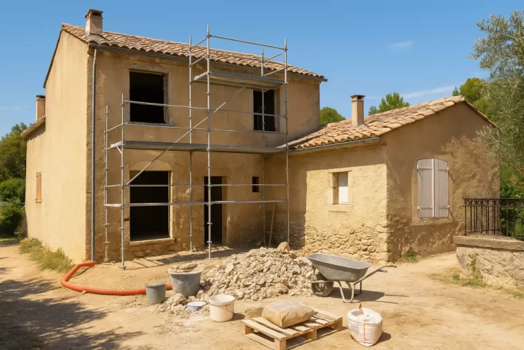 énovation d'une maison ancienne à Aix-en-Provence